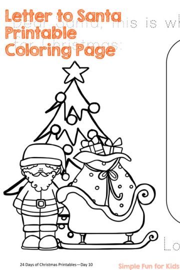 Letter To Santa Coloring Page - Part 3